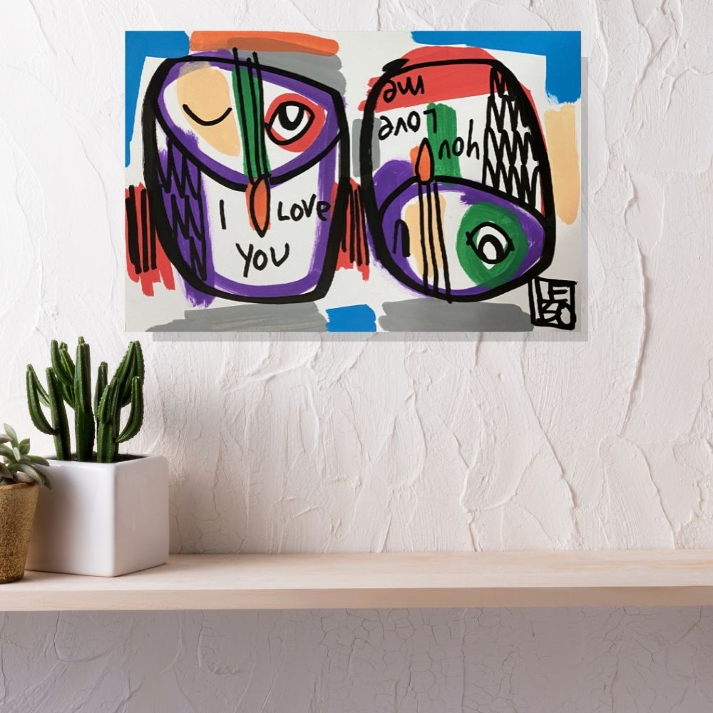 I Love You, You Love Me - Lebo Steel Mineral Print